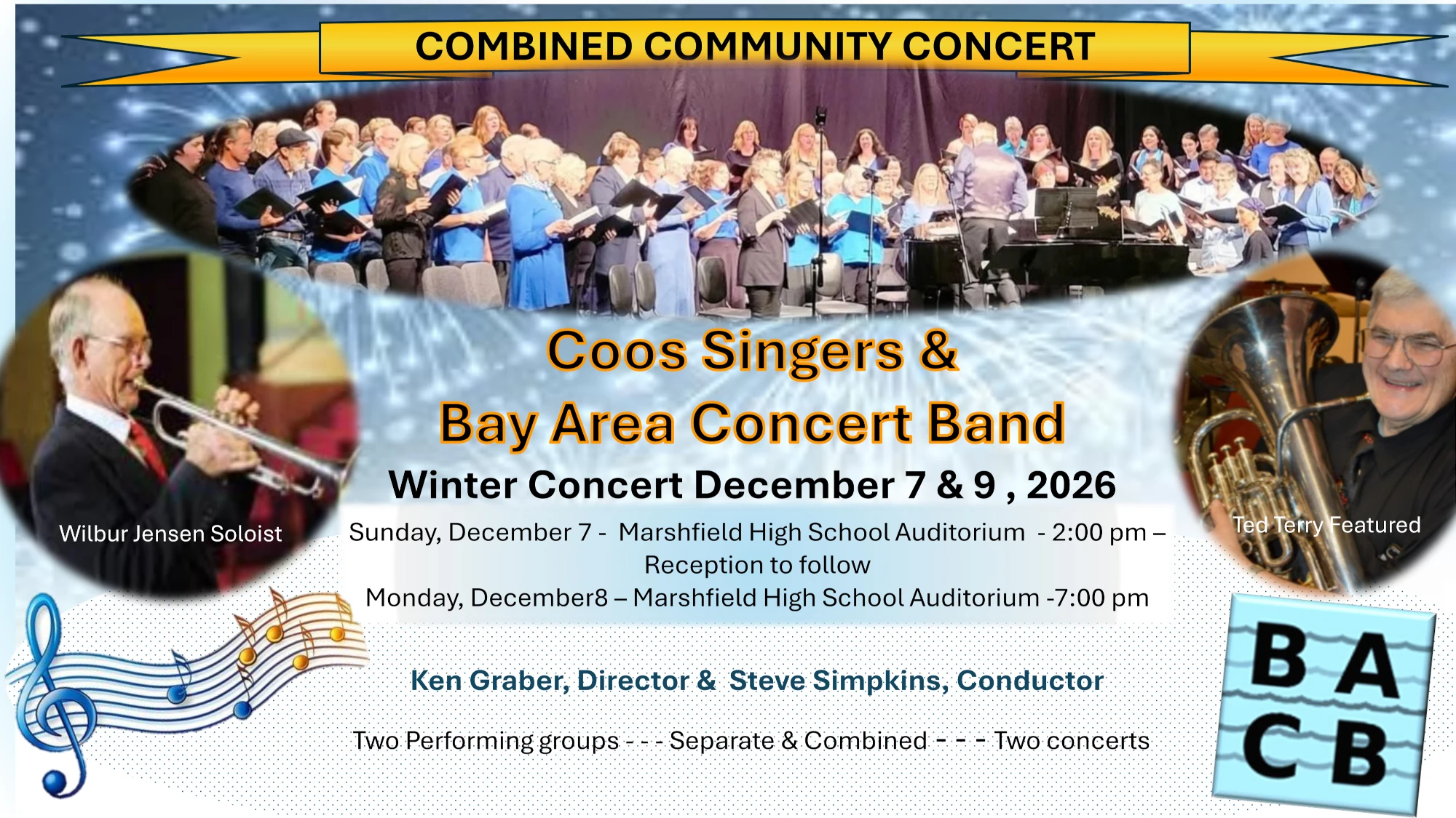 Bay Area Concert Band Winter Concert Flyer