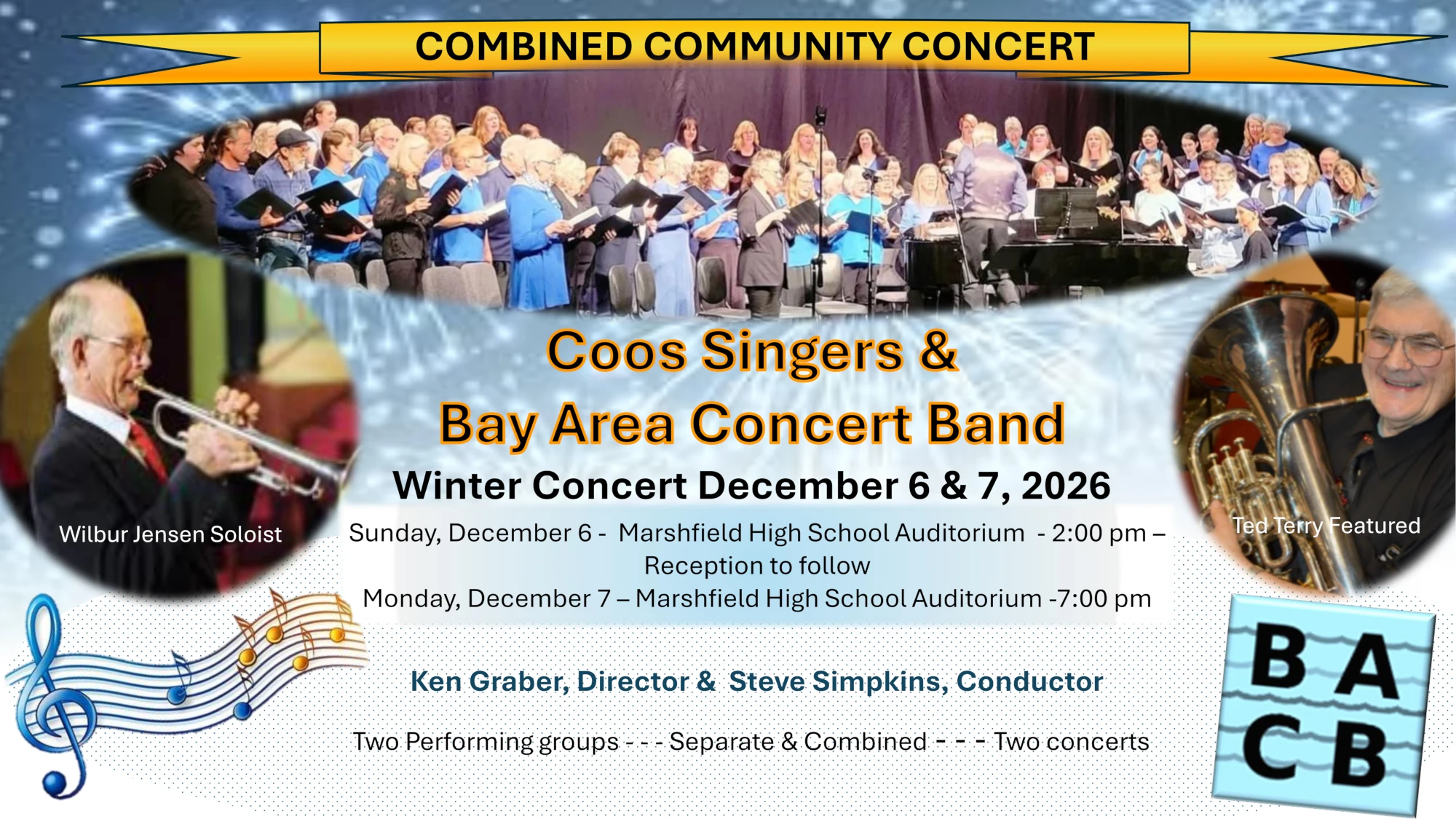 Bay Area Concert Band Winter Concert Flyer